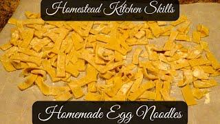 Homemade Egg Noodles Recipe | How To Make Amish Noodles | Homestead Kitchen Skills