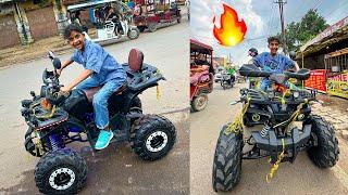 Riding New ATV Bike For First Time Public Reaction 