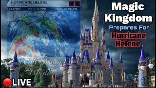 LIVE: MAGIC KINGDOM Preps For HURRICANE HELENE: Tornado & Flood Watch at Disney World! #helene #wdw