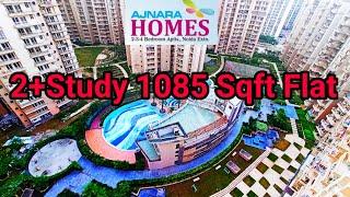 2+Study 1085 Sqft Flat in Ajnara Homes Noida Extension, Greater Noida West!