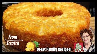 Pineapple Pound Cake from Scratch - Old Fashioned Southern Cooks