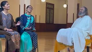 Mahadeva Shiva Shambo - Kiran and Nivi (Sai Sisters) singing to Gurudev Sri Sri Ravishankar