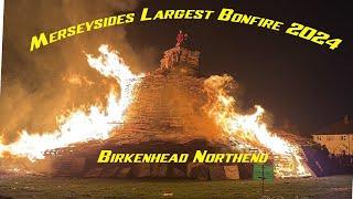 Largest Bonfire on Merseyside at Birkenhead North end Ilchester Park.