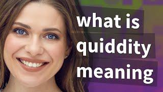 Quiddity | meaning of Quiddity