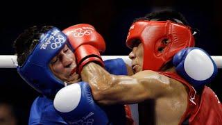 Beijing-2008. 1/16 Final. Bakhyt Sarsekbayev (KAZ)    (CAN) Adam Trupish -69kg.