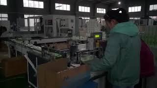 Semi automatic facial tissue bundling machine