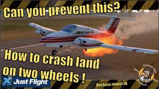 How to crash land on two wheels | Duchess model 76 | X Plane 11