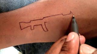 Simple Ak47 tattoo | AK47 tattoo | Simple gun tattoo | Gun tattoo