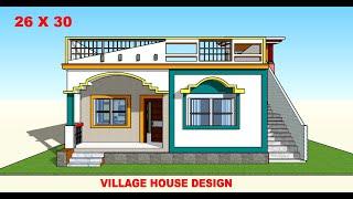 26 x 30 simple village house plan design