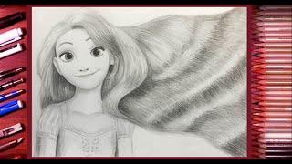 Как нарисовать Рапунцель Запутанная история How to draw Rapunzel Tangled