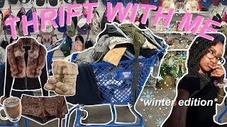 THRIFT WITH ME ️ thrifting winter y2k & 90s gems! (vlog & try on haul)