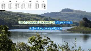 Unchained Melody The Righteous Brothers play along with scrolling guitar chords and lyrics