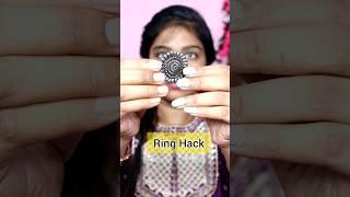 Ring Hack For Hair #youtube #makeup #hack #youtubeshorts