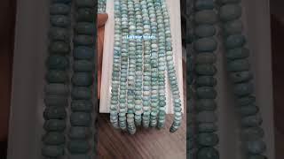 larimar rondelle beads strand for sale( 4694-99) #larimar #caribbean #gemstone #mehreengems