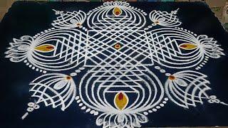 Traditional padi kolam designs  Easy festival rangoli designs