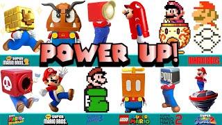 Evolution Mario Mask and Item Power-ups in Super Mario Bros Games vs LEGO