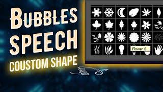 how to create bubbles speech Custom Shapes  in Photoshop gd alfaj