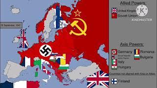 WW2 In Europe With Flags: Every Day (Change Music)