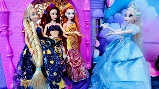 Hindi Urdu story of anna elsa dolls disney princess dolls barbie dolls new year party  at frozen