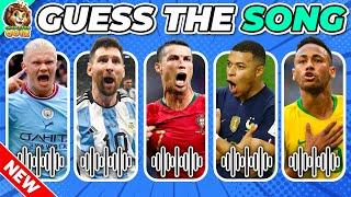 Guess Football Player by his SONG and EMOJI Football Quiz about Ronaldo, Messi, Mbappe, Haaland