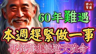 60年難遇！從今天起一連五天，趕緊做一件事，再倒楣也能逆天改命！#修心智慧#幸福#福報#福氣#福份#因果#因緣#業力#成長#修行#種子法則#顯化#假設法則#吸引力#豐盛#奇蹟#真我#正能量#開悟#覺悟