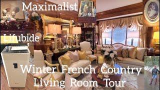 Winter  French Country Living Room Tour Maximalist Decorate With Me/Lifubide Air Purifier