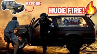 BUILDING and DESTROYING a LSX Supercharged Burnout Car in 10 Minutes !! Cleetus and Cars!!