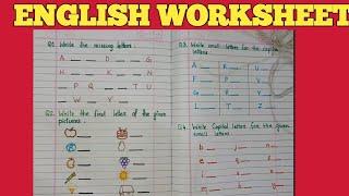 ENGLISH  daily WORKSHEET |NURSERY & LKG | #SBLITTLEWINGS