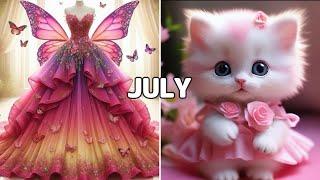 Choose Your Birthday Month and see your Dress and Cute Kitten️ || #trending #viral #video