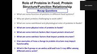 Food Proteins Lect 3 Feb 5 2025