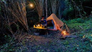 Solo Camping an cooking sleeping 24 hours បោះតង់ស្មោរជ្រក់មាន់ហូបក្នុងព្រៃម្នាក់ EP 115