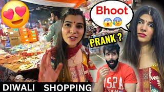 Bhoot Prank !! Diwali SHOPPING  Happy Diwali | Couple vlog | Deepak Ahlawat