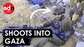 Shocking Moment IDF Soldier Fires Into Gaza Hailing Trump Victory