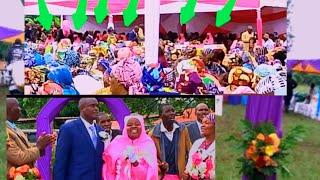 Seven couples weddings, same place ( brides in pink gowns)#Agendi