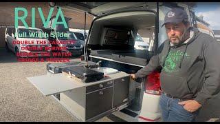 RIVA - Full Width Slider & Surfer Bed with VanEssa Tailgate Slide Kitchen