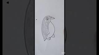 Draw it Challenge: Panguin Drawing with number 5 #shorts #tiktok #drawing