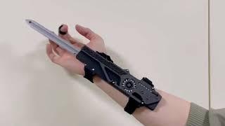 Assassin'S V2 Hidden Blade, 3d Printing With Straps Pop Up Cosplay Props