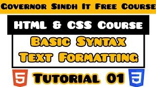 HTML Syntax and Structure | HTML Tutorial 01 | HTML & CSS Full Course for Beginner to Pro