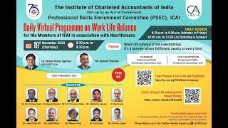 Daily Virtual Programme on Work Life Balance