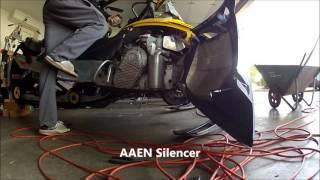 05 Ski Doo Summit 800 stock vs AAEN Silencer