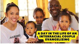 A Day in the life of an interracial couple together with their kids evangelizing in Kenya.