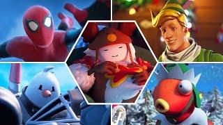 Evolution of All Winter Holiday Themed Trailers in Fortnite (Chapter 1 to Chapter 4)