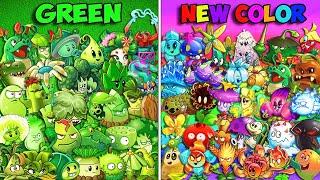 All Plants GREEN vs NEW COLOR - Who Will Win? - Pvz 2 Team Plant vs Team Plant