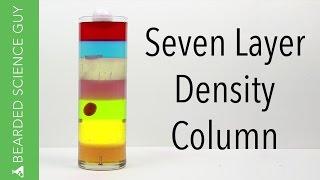 Seven Layer Density Column Experiment (Chemistry)