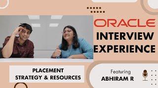 Cracking @Oracle Software Developer Interview ft @ABHIRAMR1  | Placement Strategies | ECE branch