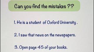 Can you find the mistake? English Grammar Test