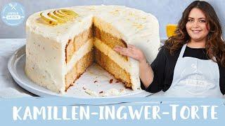 Kamillen-Ingwer-Torte – Mit frischem Ingwer, gesundem Kardamom und Agavendicksaft I Einfach Backen