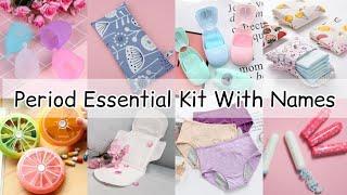 Period essential kit with names/Period essential kit girl/Period emergency kit/Period essential name