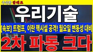 [우리기술]  트럼프 이란 핵시설 공격, 방사능 이상무, 원전주 다시 랠리 나올겁니다    #우리기술 #두산에너빌리티 #원전