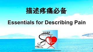 描述疼痛必备 Essentials for describing pain 医疗保健百宝箱 (19) Healthcare Treasure Box (19)